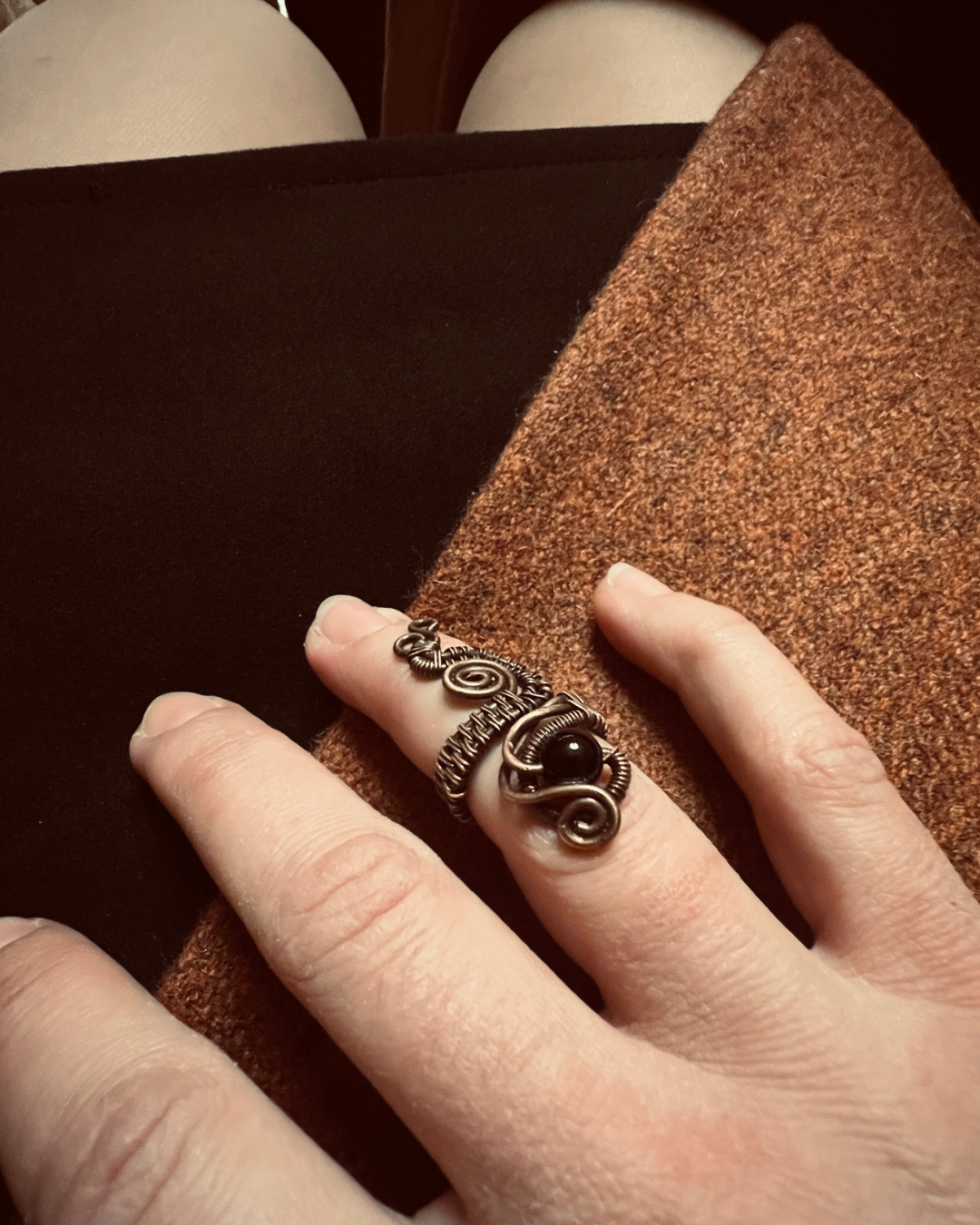 Lacrima Gaiei - Inel din Cupru cu Turmalină