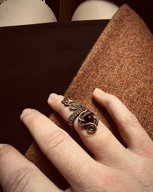 Lacrima Gaiei - Inel din Cupru cu Turmalină