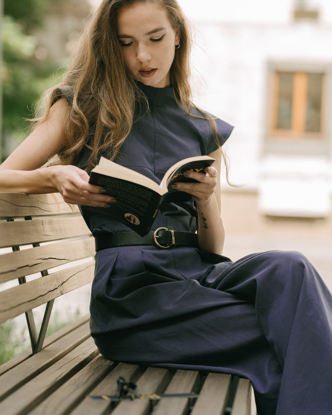 Myra - Pantaloni Palazzo Navy