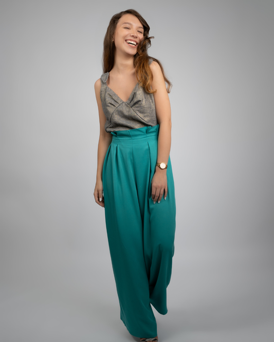 Myra - Pantaloni Palazzo Turcoaz